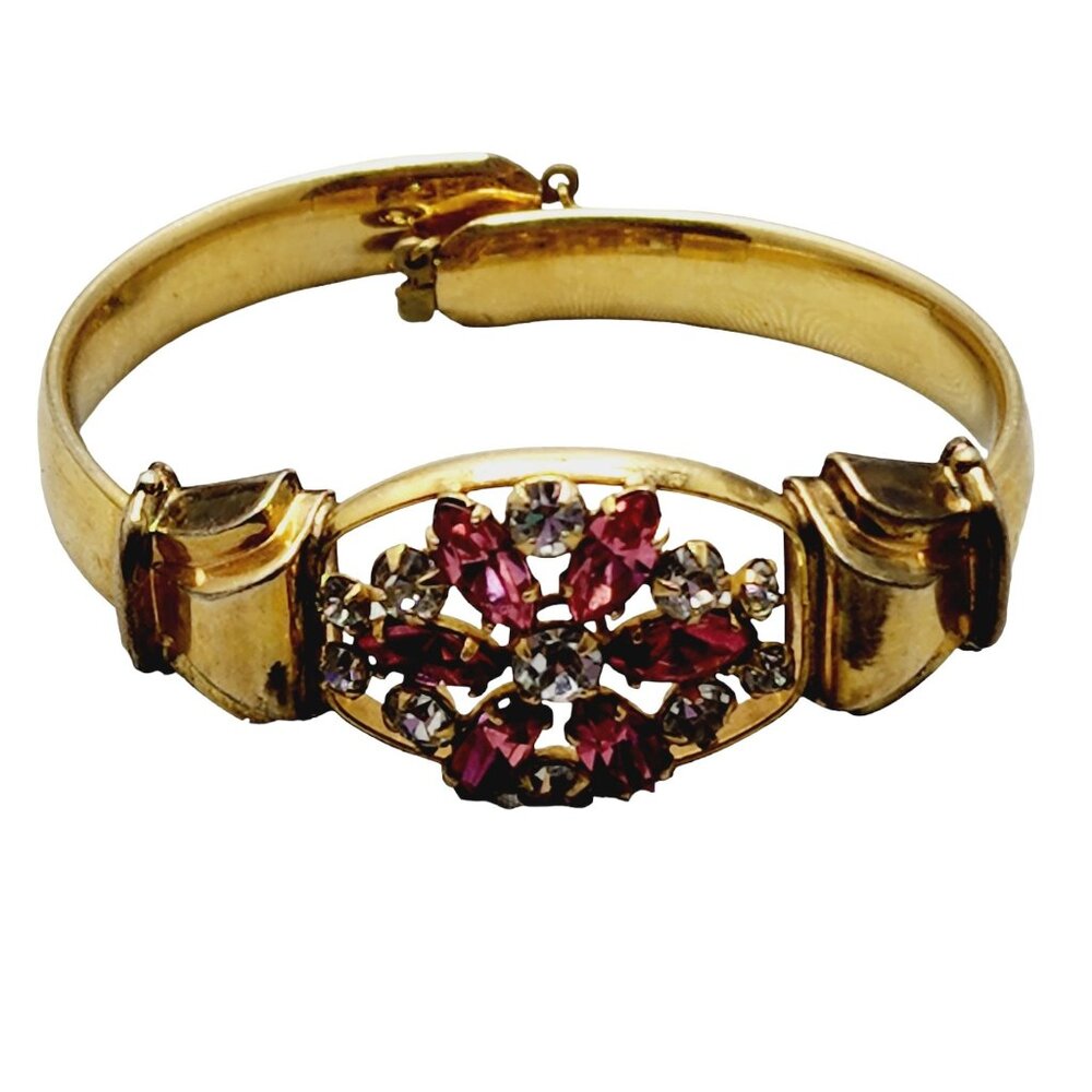 Vintage 12kt Gold Filled Signed Blingy Bracelet (A1540)